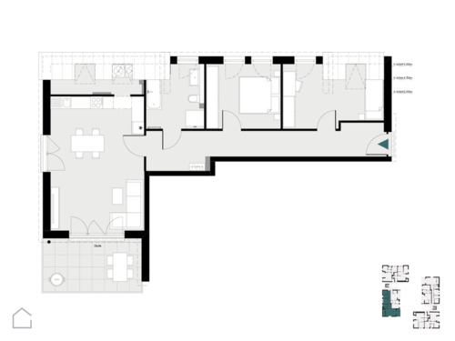 Foto - 3 Zimmer Dachgeschoßwohnung zur Miete in Bretzfeld