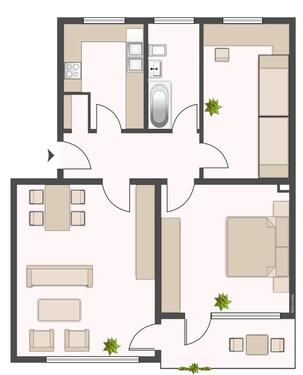 Foto - 3 Zimmer Etagenwohnung in Baunatal