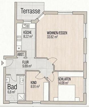 Foto - Anfragestopp - Hochwertige 3-ZKB Wohnung, 81,5 qm, Terrasse