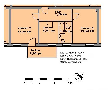 Foto - Etagenwohnung in Senftenberg zur Miete