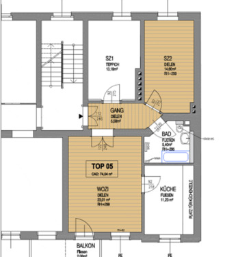 Foto - 3 Raum Wohnung in Fürstenwalde - 665,00&nbsp;EUR Kaltmiete, ca.&nbsp; 75,00&nbsp;m&sup2;