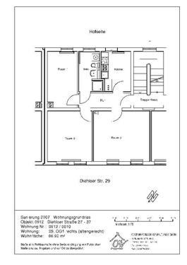 Foto - 3 Zimmer Etagenwohnung zur Miete in Eisenhüttenstadt