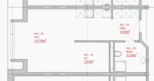 Foto - Anfragen NUR per E-Mail. 38 qm renovierte 1,5-Zimmer Wohnung mit Schlafnische im 1-OG.