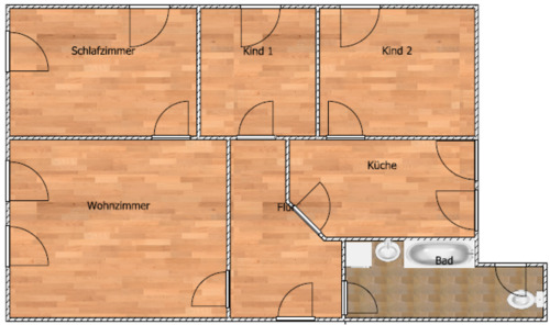 Foto - Vierraumwohnung; 4 Zimmer Wohnung; Wohnung