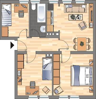 Foto - Etagenwohnung zur Miete in Wilhelmshaven