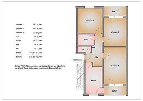 Foto - 3 Zimmer Etagenwohnung in Frankfurt (Oder)