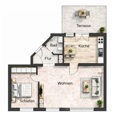 Foto - 2 Zimmer Etagenwohnung zur Miete in Eschweiler