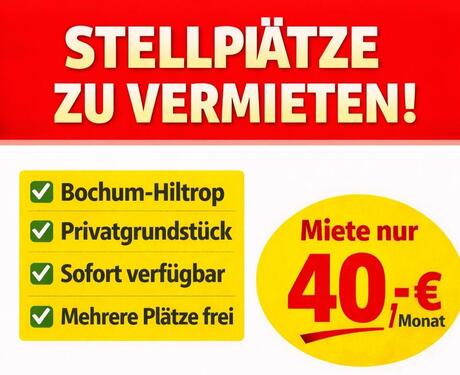 Foto - Stellplatz Bochum Hiltrop zu vermieten 