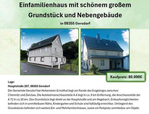 Foto - Einfamilienhaus mit Grundstück in 09355 Gersdorf