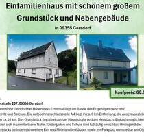 Einfamilienhaus mit Grundstück in 09355 Gersdorf - Hohenstein-Ernstthal