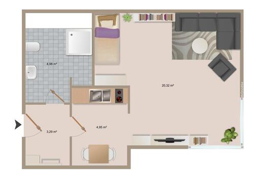 Foto - Attraktive, zentrumsnahe Singlewohnung