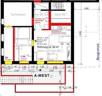 Foto - 2 Zimmer Wohnung - 580,00&nbsp;EUR Kaltmiete, ca.&nbsp; 40,00&nbsp;m&sup2;