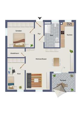 Foto - 3 Zimmer Erdgeschoßwohnung zur Miete in Gerabronn