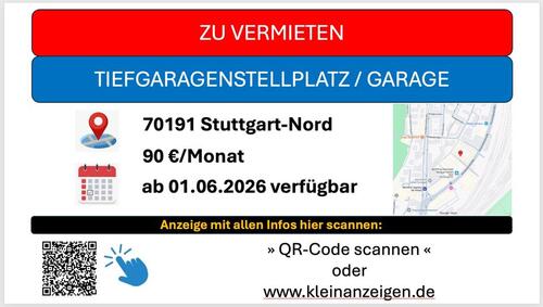 Foto - Tiefgaragenstellplatz Garage in Stuttgart Nord zu vermieten