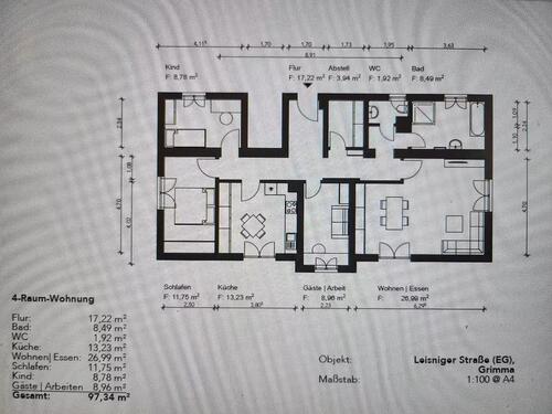 Foto - 4 Zimmer Erdgeschoßwohnung zur Miete in Grimma