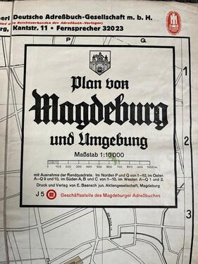 Foto - Magdeburg historischer Stadtplan 1935 Rechtsanwalts Kanzelei Büro
