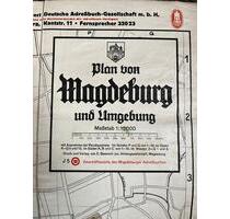 Magdeburg historischer Stadtplan 1935 Rechtsanwalts Kanzelei Büro - Wolmirstedt