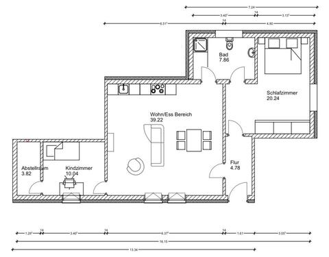 Foto - Etagenwohnung in Loxstedt zur Miete