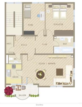 Foto - 3 Zimmer Etagenwohnung zur Miete in Mosbach