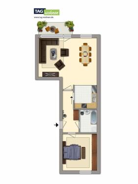 Foto - 2 Zimmer Etagenwohnung in Gotha