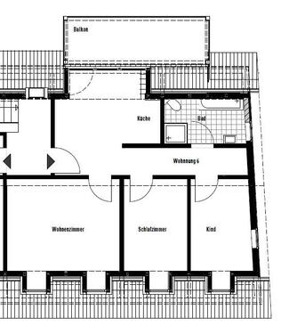 Foto - 3 Zimmer Dachgeschoßwohnung zur Miete in Meiningen