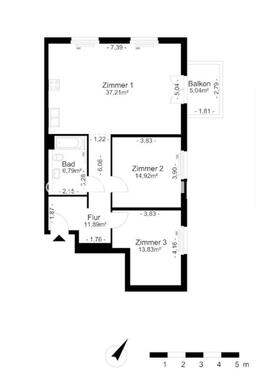 Foto - Wohnungsswap - 3 Zimmer, 80 m² - Retzowstraße, Berlin