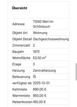Foto - Etagenwohnung zur Miete in Weil Im Schönbuch