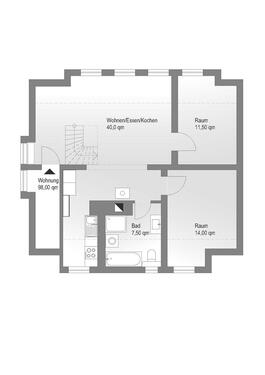 Foto - Dachgeschoßwohnung in Erfurt zur Miete