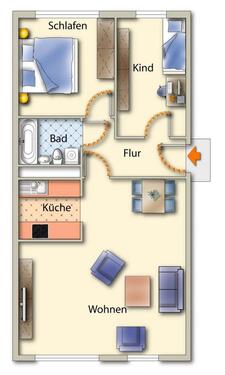 Foto - 3 Zimmer Etagenwohnung zur Miete in Freiberg