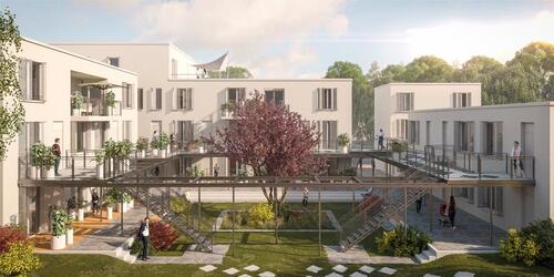 Foto - Schicke 2 Zimmerwohnung mit Blick in den Garten und Bachlauf