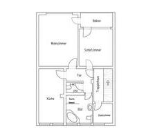 Helle 2-Zimmer-Wohnung mit überdachtem Süd-Balkon - Mettmann