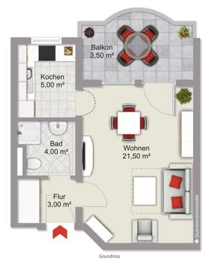 Foto - 1 Zimmer Etagenwohnung zur Miete in Altötting
