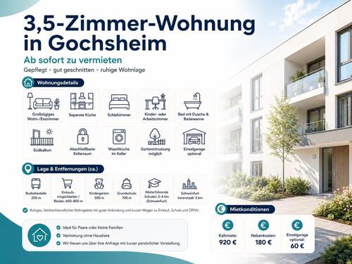 Foto - GOCHSHEIM - 3,5-Zimmer-Wohnung SOFORT FREI