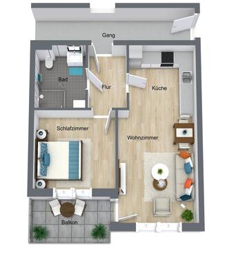 Foto - moderne 2 Zimmer Wohnung in Spremberger Vorstadt, nähe Krankenhaus