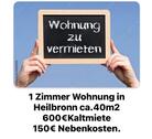 Foto - 1 Zimmer Wohnung zu vermieten - 600,00 EUR Kaltmiete,