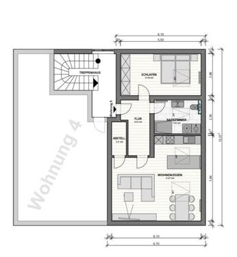 Foto - Moderne 2-Zimmer-Wohnung in Wallerfangen