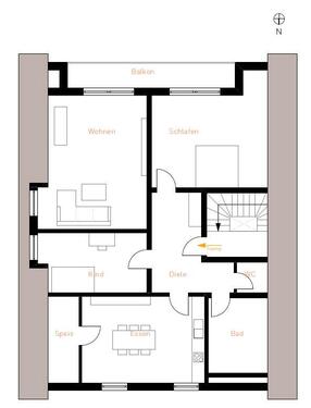 Foto - Großzügige Dachgeschosswohnung in zentraler Lage in Bittenbrunn