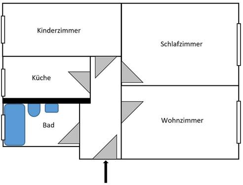 Foto - 3 Zimmer Erdgeschoßwohnung in Schönwalde-Glien