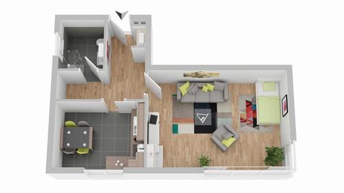 Foto - Gemütliche 1-Zimmer Wohnung Apartment mit Einbauküche in Engers