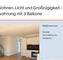 2 Zi. Neubau Maisonettewohnung mit 3 Balkone - ohne Provision - München Pasing-Obermenzing