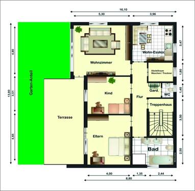 Foto - 3.5 Zimmer Erdgeschoßwohnung zur Miete in Senden