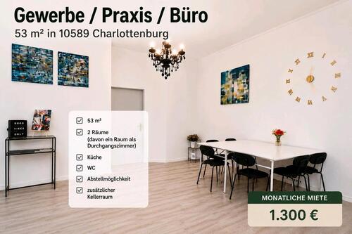 Foto - GewerbeladenBüroPraxis ca. 53 m² in 10589 Berlin