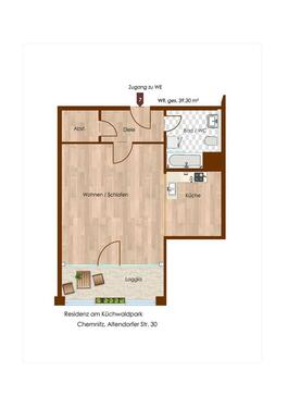 Foto - Etagenwohnung zur Miete in Chemnitz