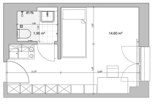 Foto - möblierte 1-Zimmerwohnung in Münster mit Anmeldung ab 01.08.26