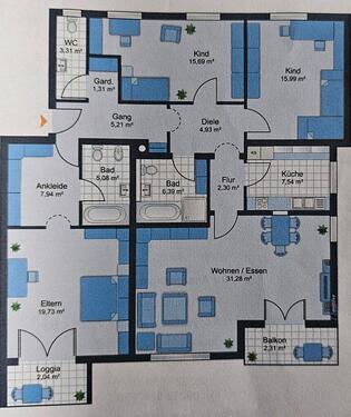 Foto - Privatverkauf, schöne und große 4 Zimmer Wohnung in Großaitingen