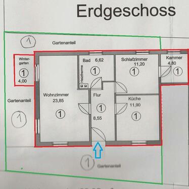 Foto - 2.5 Zimmer Erdgeschoßwohnung in Augsburg