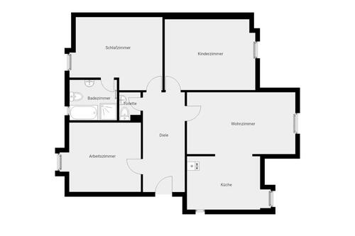 Foto - Großzügige Altbauwohnung im gepflegten Dreifamilienhaus.