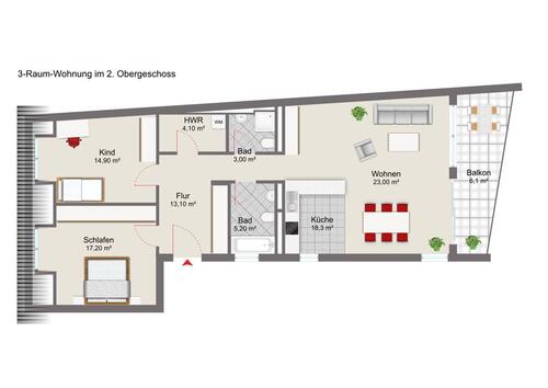 Foto - 3 Zimmer Etagenwohnung in Herzberg (Elster)