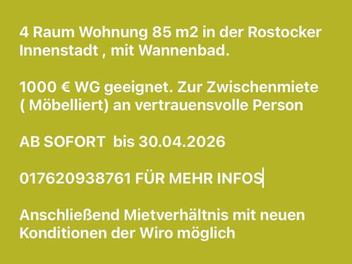 Foto - ROSTOCKER 4 Raumwohnung WG geeignet zu besten Konditionen