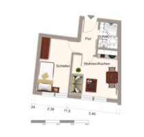 Apartment in Koblenz-Arenberg ab 01.05.2026